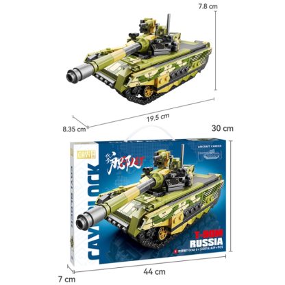 22016 T90M CAYI Tank Model Assembled Puzzle Building Blocks Children Toys - Image 3