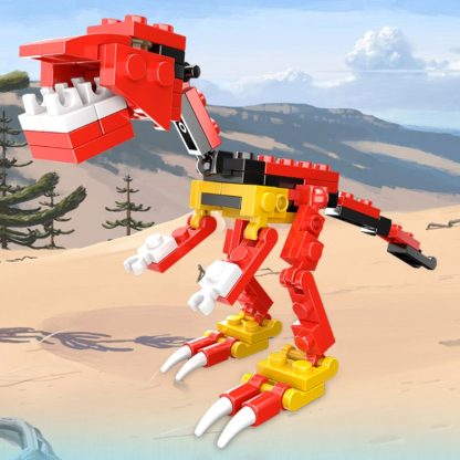 1601A Tyrannosaur CAYI 3 In 1 Mecha Dinosaur Small Particles Puzzle Building Blocks Children Toys - Image 2