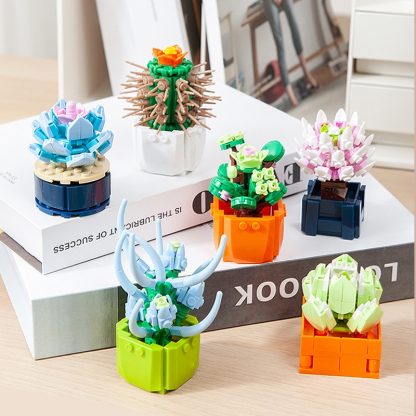 2600D CAYI Potted Plant Building Blocks Office Decoration Small Particles Assembly Puzzle Toys - Image 3