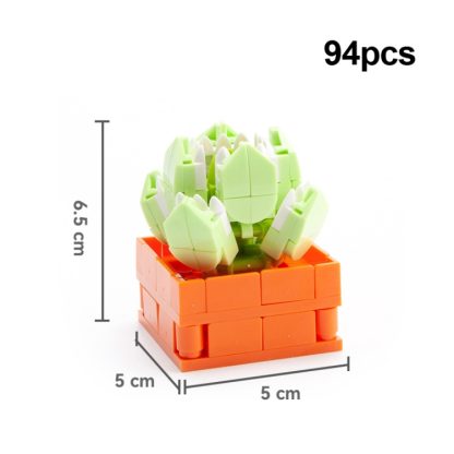 2600E CAYI Potted Plant Building Blocks Office Decoration Small Particles Assembly Puzzle Toys - Image 2