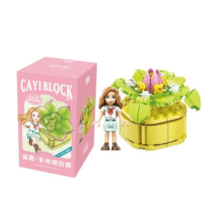 13001 CAYI Succulent Potted Plant Small Particle Puzzle Building Block Toy