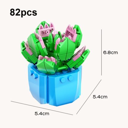 13006 CAYI Succulent Potted Plant Small Particle Puzzle Building Block Toy - Image 2