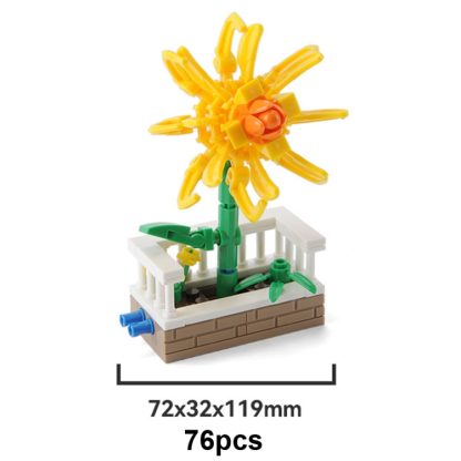 13102 CAYI Flower Garden Bouquet Small Particle Puzzle Building Block Toy - Image 2