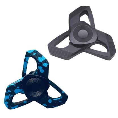 CKFSL Fingertip Gyroscopy EDC Hand Spinner Metal Stress Relief Toys(Blue Spots) - Image 2