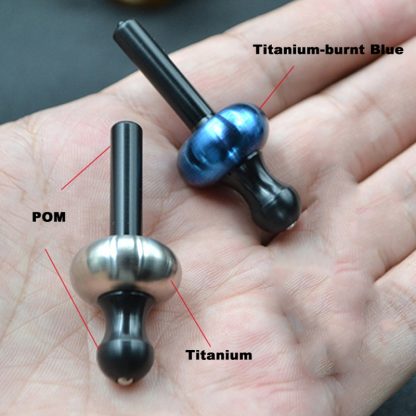 EDC Ginsem Mushroom Hand Twisting Gyroscope Mushroom Fidget Spinner(Titanium Roasted Blue) - Image 3