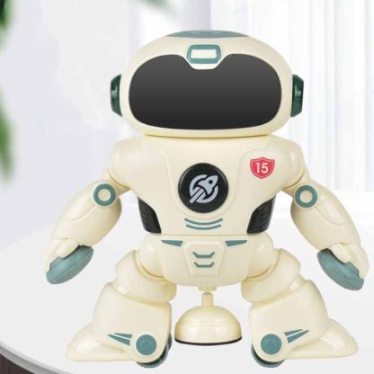 Intelligent Early Education Sound and Light Mechanical Robot Toys, Color: 15 Green