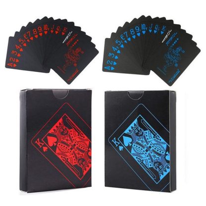 2pairs 54pcs Waterproof Plastic Poker Table Games Cards PVC Magic Playing Cards(Blue) - Image 2