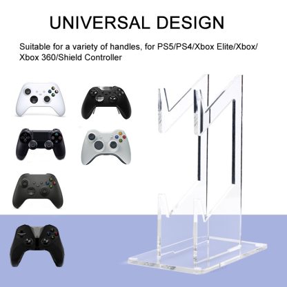 For PS4/ PS5/PS3 Acrylic Double Layer Game Handle Storage Bracket (Transparent) - Image 2