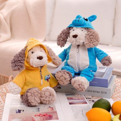 Cute Dressing Teddy Plush Toys Decorative Gift Plush Doll, Color: Gray Hoodie - Image 2