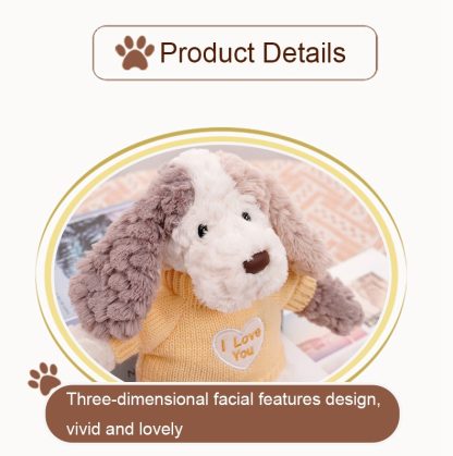 Cute Dressing Teddy Plush Toys Decorative Gift Plush Doll, Color: Gray Hoodie - Image 3