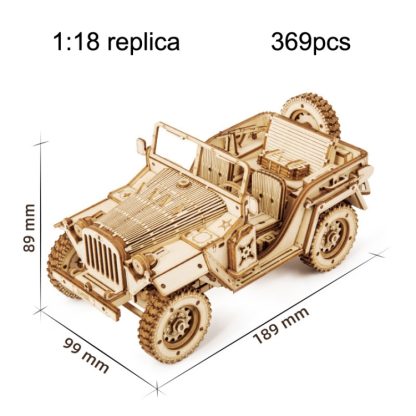 MC701 Jeep 3D Three -Dimensional Puzzle Board Children Wood Puzzles Model - Image 2