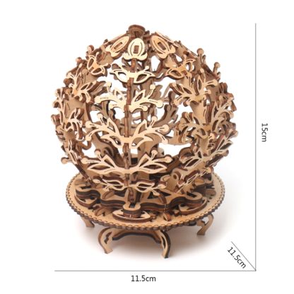 Wooden Puzzle Toy 3D Puzzle Assembly Box DIY Gift Desktop Ornaments, Style: Female Flower - Image 2