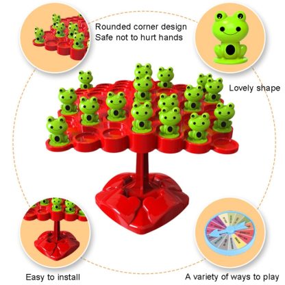 Children Stacking Fun Double Interactive Balance Top Tower, Style: English Color Box Balance Tree - Image 3