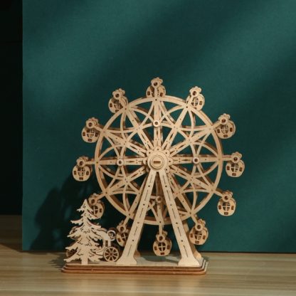 LG816 Ferris Wheel 3D Wooden Puzzle Children Educational Toys DIY Handmade Ornaments - Image 2