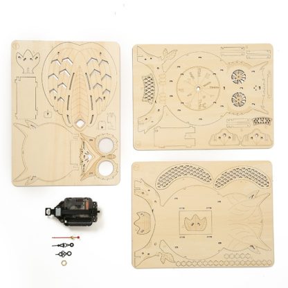 Owl Clock 3D Wooden Puzzle Toys DIY Handmade Ornaments - Image 3