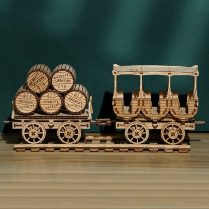 Red Wine Transport Truck 3D Wooden Puzzle Toys DIY Handmade Ornaments - Image 2