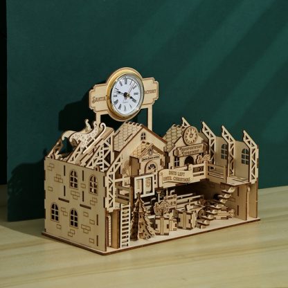 Santa Claus Factory 3D Wooden Puzzle Toys DIY Handmade Ornaments - Image 2