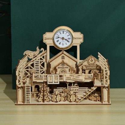 Santa Claus Factory 3D Wooden Puzzle Toys DIY Handmade Ornaments - Image 3