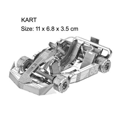 Kart 3D Three-dimensional Metal Car Assembly Model DIY Puzzles Toy - Image 2