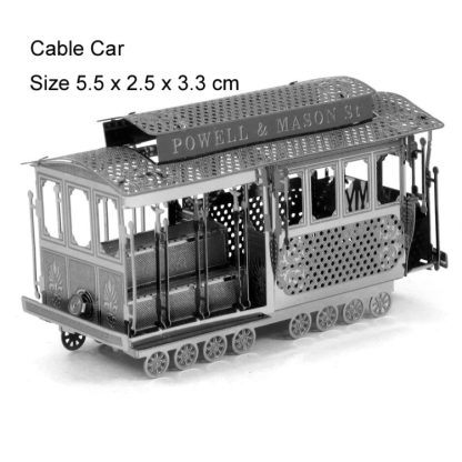 Cable Car 3D Three-dimensional Metal Car Assembly Model DIY Puzzles Toy - Image 2