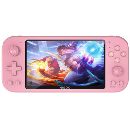 RG3000 Handheld Game Console Support Double Handle Mini Game Console(Pink)