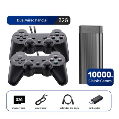 H9 Aluminum Alloy Household Double Battle Video Game Console, Style: 32G Cable 10888 Game - Image 2