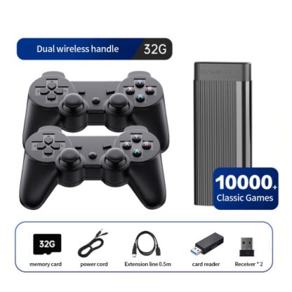 H9 Aluminum Alloy Household Double Battle Video Game Console, Style: 32G Wireless 10888 Game - Image 2