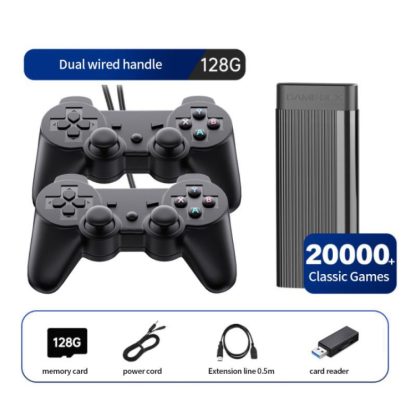 H9 Aluminum Alloy Household Double Battle Video Game Console, Style: 128G Cable 20000 Game - Image 2