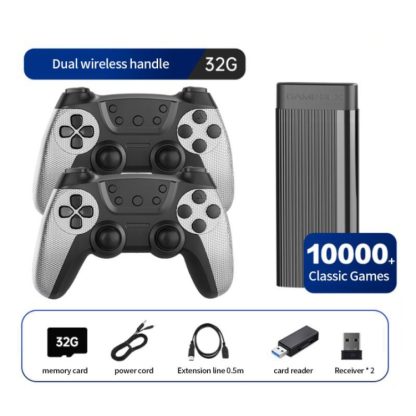 H9 Aluminum Alloy Household Double Battle Video Game Console, Style: Private Model Handle 32G Wireless 10888 Game - Image 2