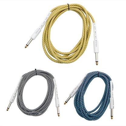 JT001 Male To Male 6.35mm Audio Cable Noise Reduction Folk Bass Instrument Cable, Length: 1m(Blue) - Image 2