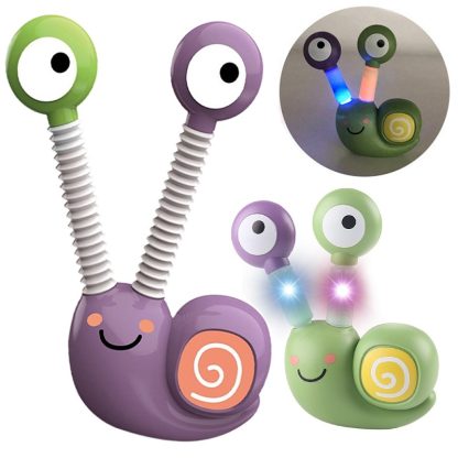 Telescopic Tube Snail Children Decompression Toy, Color: With Light Perple - Image 2