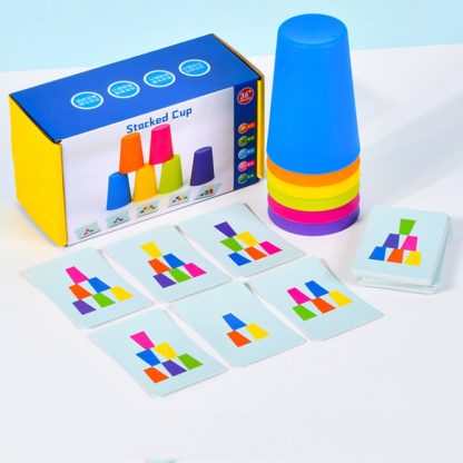 Mixed Colors Quick Stack Cups Speed Training Sports Stacking Cups With Card,Spec: Single Person