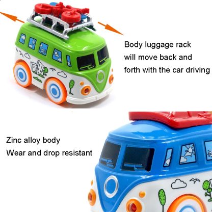 Children Alloy Simulation Bus Cartoon Bus Model Toy(Yellow) - Image 3