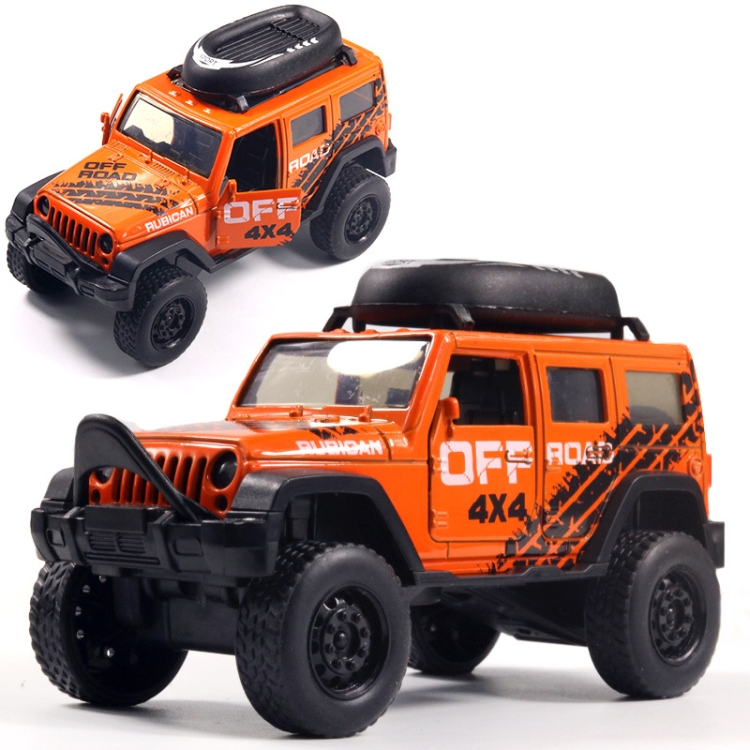 1:36 Simulation Off-Road Alloy Car Model Double Open Door Children Toy Car(Modified Version Orange)