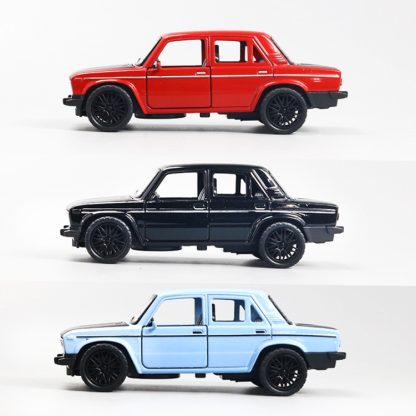 1:36 Alloy Car Model Three Open Door Small Car Toys Cake Ornaments(Red) - Image 2