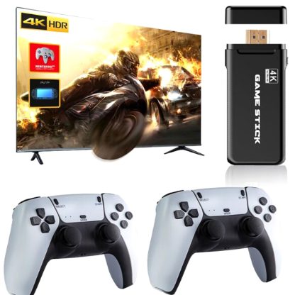 M8 Pro Y3Lite U8 Plus For PS1 2.4G Wireless HDMI HD 4K Dual Game Console 64G 15000+ Games