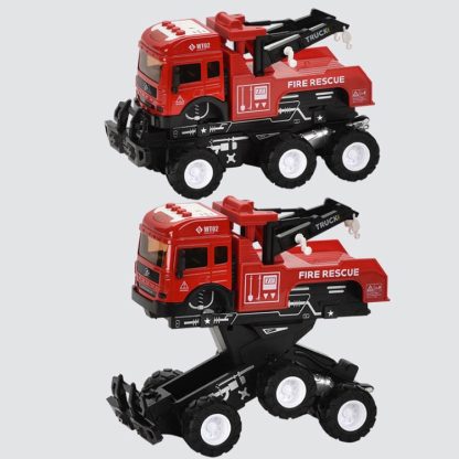 Simulation Impact Transformed Car Children Alloy City Rescue Series Toy Car(Traffic Truck)