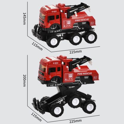 Simulation Impact Transformed Car Children Alloy City Rescue Series Toy Car(Traffic Truck) - Image 2