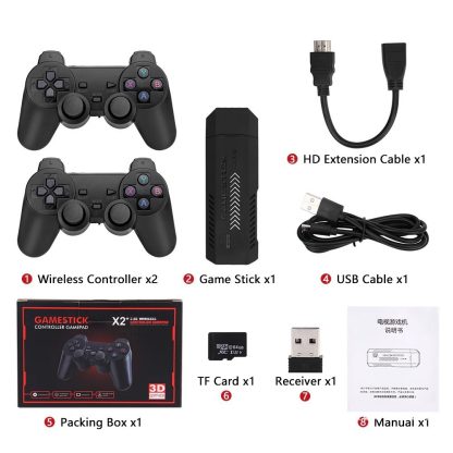 X2Plus 64G 2.4G Wireless Retro HDMI Video Game Console 3D HD Support PSP / Amiga / Arcade - Image 2