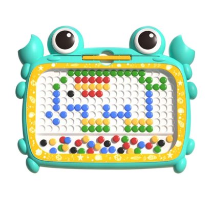 Crab Magnetic Drawing Board Children Educational Toy Gift, Specification: 116 Beads Cyan