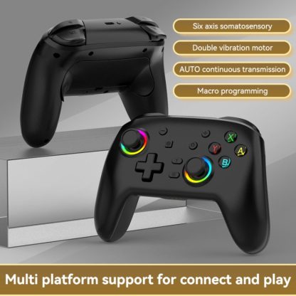 Wireless Bluetooth Somatosensory Vibration Gamepad for Nintendo Switch/Switch PRO, Color: Black - Image 2