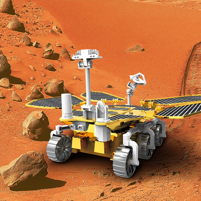 DIY Assembled Solar Mars Rover Children Educational Toys Space Probe Model Toy(Mars Car) - Image 2