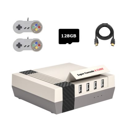 Super Console X Cube Wired Retro TV Video Game Console Built-in 50+ Emulators,EU Plug 128G 41000+Games