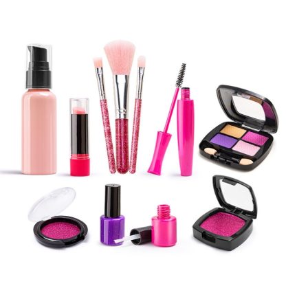 11pcs/set Girls Simulation Dressing Makeup Box Play House Non-toxic Cosmetics Set, Style: OPP Bag 1165A