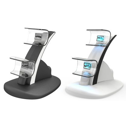 iplay HBP-253 For PS5 Game Wireless Handle Double Charging Base Placement Bracket(White) - Image 2