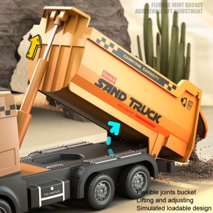 JIEDE Dumper Alloy Engineering Vehicle Toy Children Wisdom Simulation Model Car - Image 3