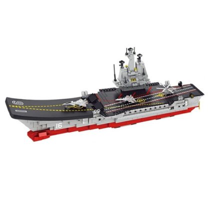 Aircraft Carrier Shape Children Gift Puzzle Assembly Building Block Toys(1265pcs)