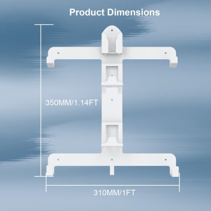 JYS JYS-P5158 For PS5 VR2 Wall Storage Bracket Helmet/Headset/Handle/Remote Control Wall Storage Storage Shelf(White) - Image 2