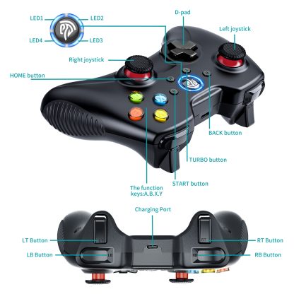 EasySMX KC-8236 2.4G Wireless Gamepad Controller for PS3 / PC / Android Phones / Tablet(Black) - Image 3