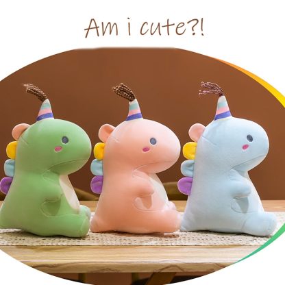 30cm Candy Dinosaur Plush Doll Toy Birthday Gift Pillow(Blue Compression) - Image 2